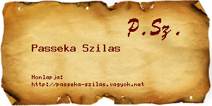 Passeka Szilas névjegykártya